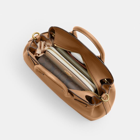 Pre-owned Coach Soft Empire Carryall Bag 28 in Honey - Picture 1 of 6